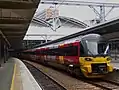 A Metro train to Bradford Forster Square.  These trains run the electrified commuter routes to Bradford Forster Square, Skipton and Ilkley.