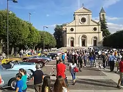 Risorgimento square and cathedral, Avezzano.