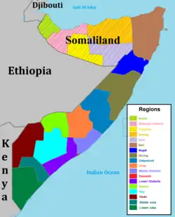 Location of Somalia