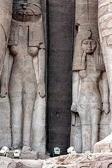 Statues of Queen Meritamen (right) and her sister Baketmut (left)