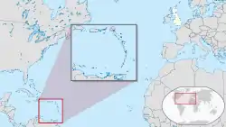 Location of  Anguilla  (circled in red)