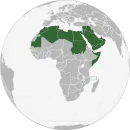 Location of the Arab League