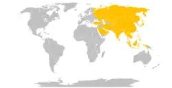 Member states in yellow