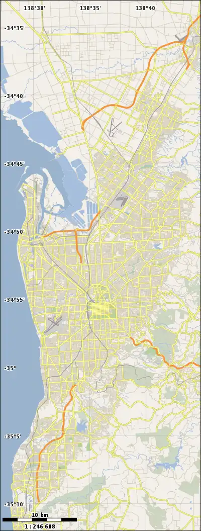 Australia men's national soccer team is located in Greater Adelaide