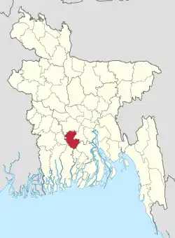 Location of Gopalganj in Bangladesh