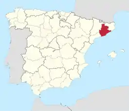 Province of Barcelona within Spain