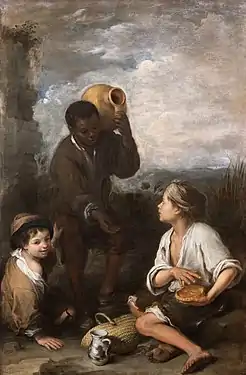 Three boys (Two golfillos and a negrito), to 1670, London, Dulwich Picture Gallery.