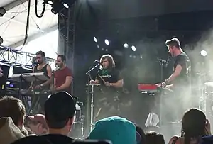 Bastille performing at Coachella in 2014