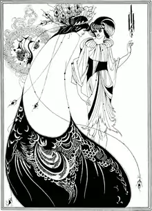 The fin de siècle English artist Aubrey Beardsley created highly decorative posters, based on flowing lines and elongated figures.