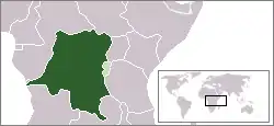 The Belgian Congo (dark green) shown alongside Ruanda-Urundi (light green), 1935