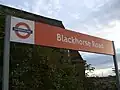 Overground platform signage (temporary, photo August 2008)