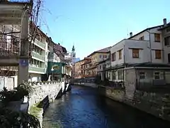 The Brenta in downtown Borgo Valsugana.