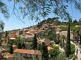 A general view of Bormes-les-Mimosas