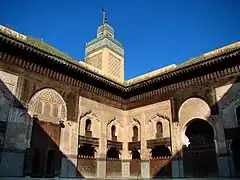 The Bou Inania Madrasa built by the Marinid sultan Abu Inan Faris in 1351.