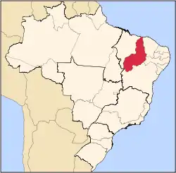 Location of State of Piauí in Brazil