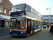 East Lancs 1984-style bodied Dennis Dominator in May 1998