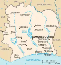 Location within Côte d'Ivoire