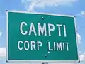 Campti town limits sign