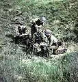 A Canadian mortar team fighting in France, 1944.