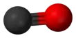 Ball-and-stick model of carbon monoxide