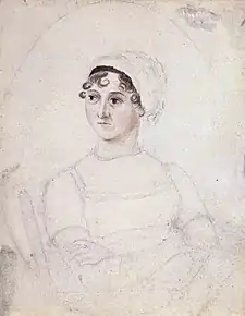 Portrait of Jane Austen, drawn by her sister Cassandra (c. 1810)