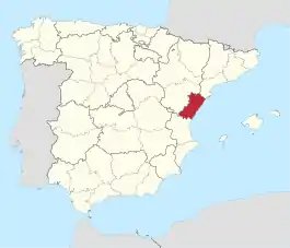 Province of Castellón within Spain