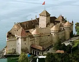 Chillon Castle in Veytaux municipality