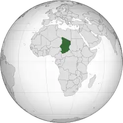 Location of Chad