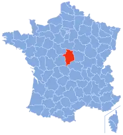 Location of Cher in France