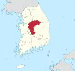 Location of North Chungcheong Province