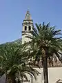 Church in Perasto (Perast) with typical Venetian belfry