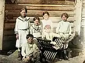 Chuvash children. Middle group XIX century