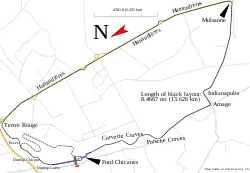 Map of track at 24 Hours of Le Mans