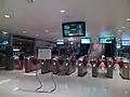 Faregates at the new exit