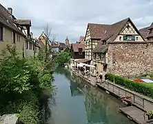 The Lauch river flows through the Little Venice, Colmar.