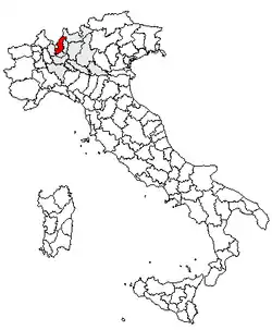 Location of Province of Como