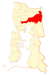 Location of Puerto Varas commune in Los Lagos Region