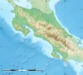 Map showing the location of Arenal Volcano National Park