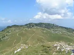 Crêt de la Neige viewed from the summit of Le Reculet