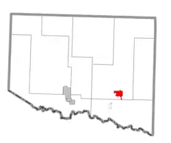 Location within Iron County