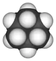 3D structure of a cyclohexane molecule