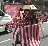 Floats for children's mikoshi at Imazu Hie Shrine summer festival