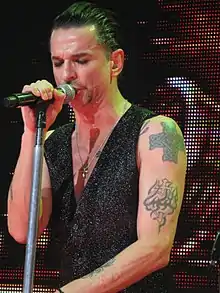 Gahan on stage at the Royal Albert Hall, 2010