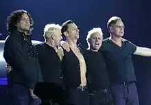 Peter Gordeno (left) with Depeche Mode (2006)