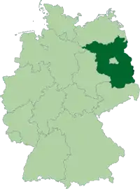 Location of Brandenburg in Germany