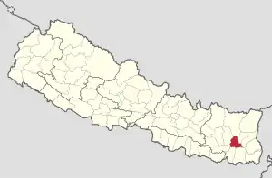 Location of Dhankuta