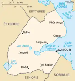 Location of Djibouti