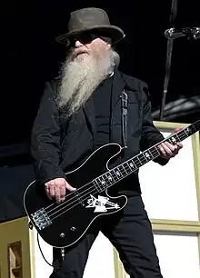 Dusty Hill performing live in July 2010