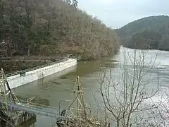 Dam on the Dore in Sauviat.