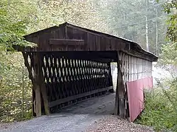 Easley Covered Bridge, a 95-foot (29 m) lattice truss bridge bridge built in 1927